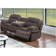 thumbnail image 3 of JERFIT 3-Piece Reclining Sofa Set with Drop Down Table, Cup Holders, and Charging Station, Manual Recliner Loveseat and Glider, Chocolate Corduroy Upholstery, 3 of 10