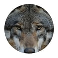 thumbnail image 4 of WYYP Wolf Wolf Round Tablecloth 100% Polyester Fiber Washable for Home Kitchen Outdoor Decoration White, 4 of 8