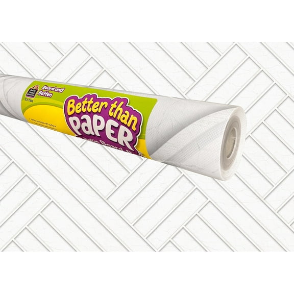 Teacher Created Board and Batten Better Than Paper Bulletin Board Roll, 4' x 12' (TCR 77898)