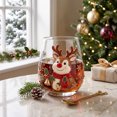 thumbnail image 6 of SLYNSHome Christmas Glass Tumbler 420ml Hand Blown Crystal Whiskey Cup with Gold Rim for Holiday Barware Home Christmas Party Gift, 6 of 7