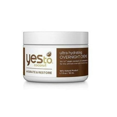Yes To Coconut Hydrate and Restore Ultra Hydrating Overnight Cream, 1.7