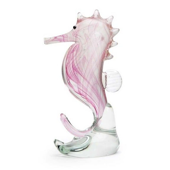 Dynasty Gallery - Glass Figurine - Seahorse - Pink Glow