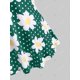 thumbnail image 4 of Margarita punteada ojo de la cerradura con tiras más el tamaño de Cami Rosegal Camisetas sin mangas de talla grande, 4 of 5