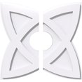 thumbnail image 1 of Ekena Millwork CMP16CM2-04000 16 Pouces OD x 4 Pouces ID Carré Cosmo Architecture Grade Médaillon de Plafond Contemporain PVC - 2 Pièces, 1 of 1