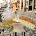 thumbnail image 6 of White Peacock Elegant Round Tablecloth for 55-60 Inch Tables,Fitted Table Cover with Elastic Edge,Vintage Garden Floral Botanical Waterproof Outdoor Table Cloth Protector for Patio Garden Dinner, 6 of 9
