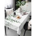 thumbnail image 6 of Green Eucalyptus Table Cloth, Waterproof Tablecloth for Rectangle Tables, Weeping Botanical Leaf Watercolor Reusable Washable Fabric Table Cover for Restaurant Kitchen Dining Tables 60"x120", 6 of 9