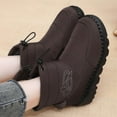 thumbnail image 3 of Waterproof Winter Snow Boots for Women with Fleece Lined Side Zipper Non Slip Mid Calf Walking Ankle Booties, 3 of 5