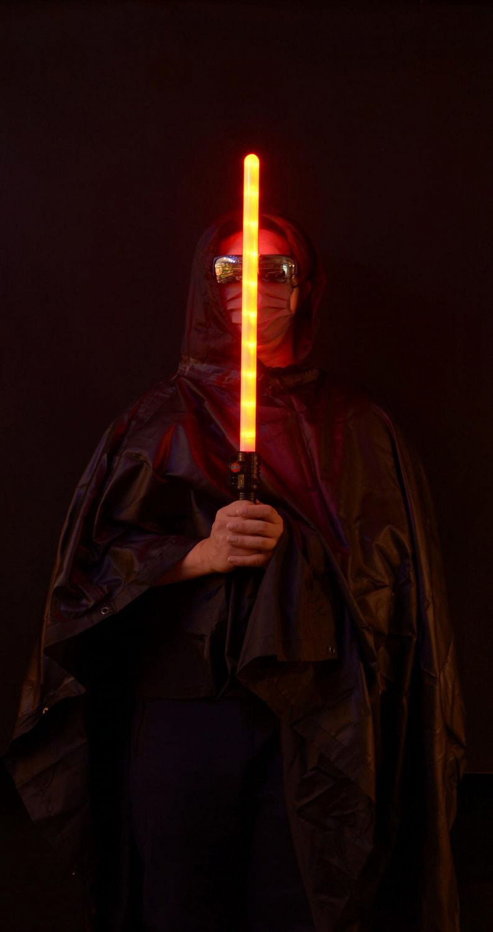 Sword is 26” long,. Sword with sound & light effect powered by 3 x AAA (lr6, 1.5v) batteries (included). Comes with a choice of 3 LED light colours (red LED, blue LED, green LED)., SPACE SWORD