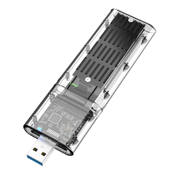 Methold Universal Laptop Fast Speed USB 3.0 SSD Enclosure M.2 NGFF Unidad de estado sólido Estuche Disco duro Actualización de PC de escritorio Juegos de teclado y mouse para computadora Negro