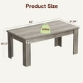 thumbnail image 2 of AOILE 63" Rectangular Dining Table for 4–6, Farmhouse Kitchen Table, Wood Dinner Table, Rustic Brown/Gray, 2 of 7