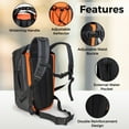 thumbnail image 3 of Summit Outwear Waterproof Backpack – Large 35L Dry Bag Backpack with Roll Top Closure –Waterproof Phone Case Included Hiking Backpack with Cushioned Back Panel – Dry Sack for Hiking, Kayaking, Travel, 3 of 5