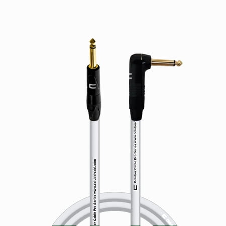 Coluber Cable 1/4" TS Male to Right Angle 1/4" TS 3-Pin Microphone Connector