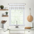 thumbnail image 2 of EastVita Kitchen Curtain Curtain Waffle Woven Texture Cafe Curtain Yarn Dyed Stripe Pattern Farmhouse Bathroom Curtain, 2 of 8
