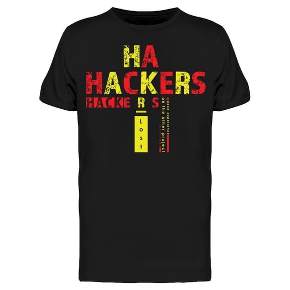 Ha Hackers  T-Shirt Men -Image by Shutterstock, Male XX-Large