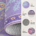 thumbnail image 6 of KoshiMe 8'x10' Floral Area Rug, Machine Washable Non-Slip Soft Low Pile Stain-Resistant Boho Flower Indoor Rug for Living Room Bedroom Dining Room, Purple Pink, 6 of 9