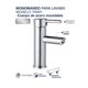 thumbnail image 2 of Monomando Mezclador Baño Lavabo Ovalin Rubinett  Cromado de Acero Inoxidable 18 cm Nariz Plana, 2 of 2