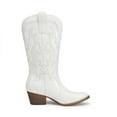 thumbnail image 2 of DREAM PAIRS Women's Western Cowboy Cowgirl Boots Square Toe Embroidery Mid Calf Booties, 2 of 8