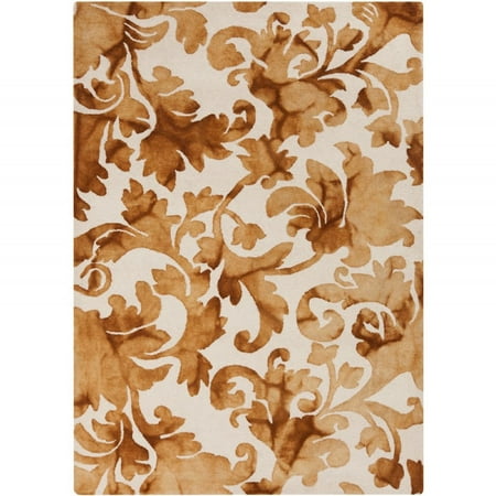 Belladonna Two Light - Contemporary Belladonna Collection Area Rug in Gold-Ivory and Oval, Rectangle, Round, Runner Shape