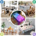 thumbnail image 5 of Colorful Tie Dye Pattern Rectangle Tablecloth 60"x120",Waterproof Polyester Rectangle Table Cloth, Wipeable Spillproof Polyester Tablecloth for Dining, Camping, Indoor and Outdoor, 5 of 6