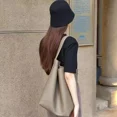 thumbnail image 1 of Bolso de mujer de gran capacidad, bolso de mano perezoso de cuero, bolso de un solo hombro, bolso de cuero genuino, mochila informal, bolso de cintura, bolso de cubo, 1 of 5