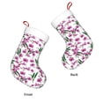 thumbnail image 3 of Balery Orchids Flowers Pattern Christmas Stockings with Initials, 18" Large Knit Christmas Stocking,Xmas Stocking for Kids, Holiday and Family Stocking, 3 of 7