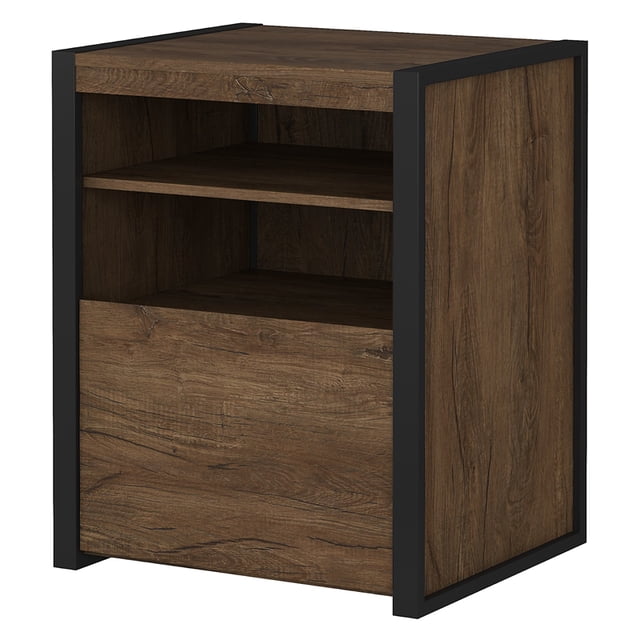 Bush Furniture - Meuble d'Imprimante de Latitude en Brun Rustique