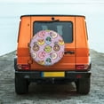thumbnail image 6 of Pofeuu Cartoon Donuts Print Spare Tire Wheel Cover for Car Truck SUV Camper Universal Fit Spare Tire Cover RV Spare Tire Covers-17 inch, 6 of 6