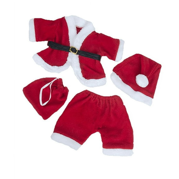 Plush Gear Santa Claus Outfit Festive Christmas Clothes for 6"-10" Plush Toys