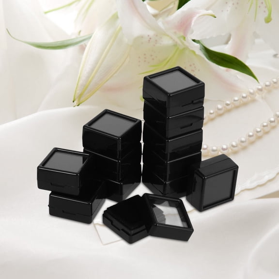 BESTYASH Rock Collection Display Display Box Black ABS 12-Pcs