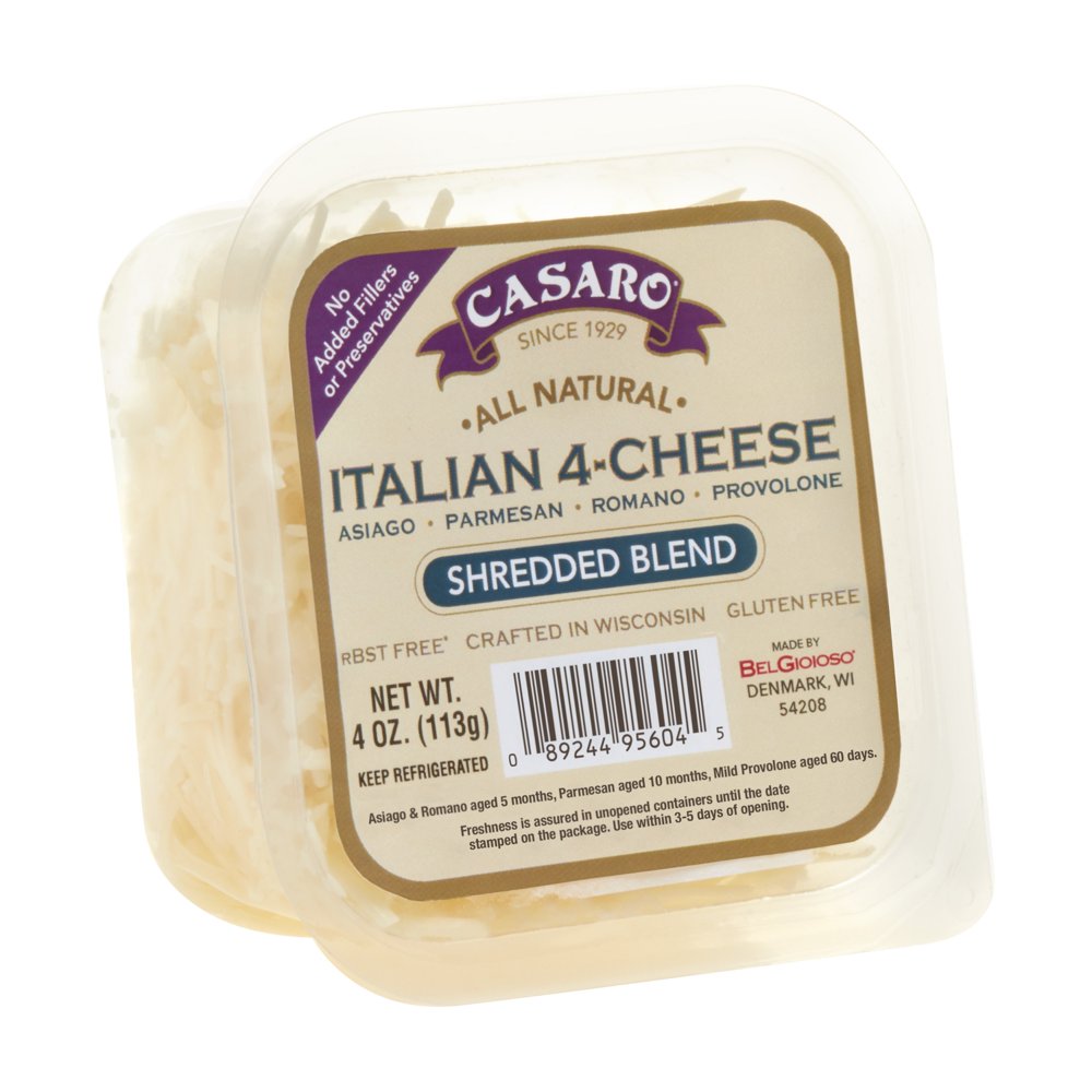 Casaro Shredded Italian Four Cheese Blend, Specialty Shredded Cheese, 4