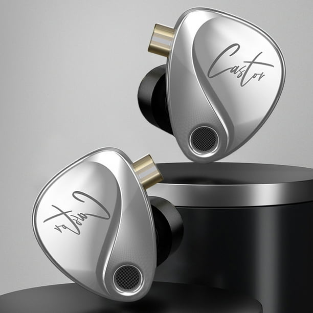 Los auriculares de botón atados con alambre monitorean los auriculares de botón del deporte de la música del auricular con los auriculares de botón de la cancelación del micrófono
