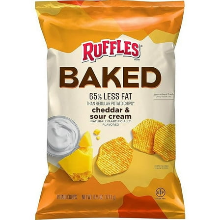 Baked Oven Baked Ruffles Cheddar Sour Cream, 6.25 Ounce ( Pack of 2 )