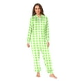 thumbnail image 4 of joogoo Checkered Green Unisex Adults Onesies Pajamas Jumpsuits L, 4 of 7