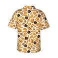thumbnail image 4 of Xecao Coffee Bun Hot Dog print Hawaiian shirt - a stylish short-sleeve button-down for men, perfect for casual beach and tropical outings., 4 of 9