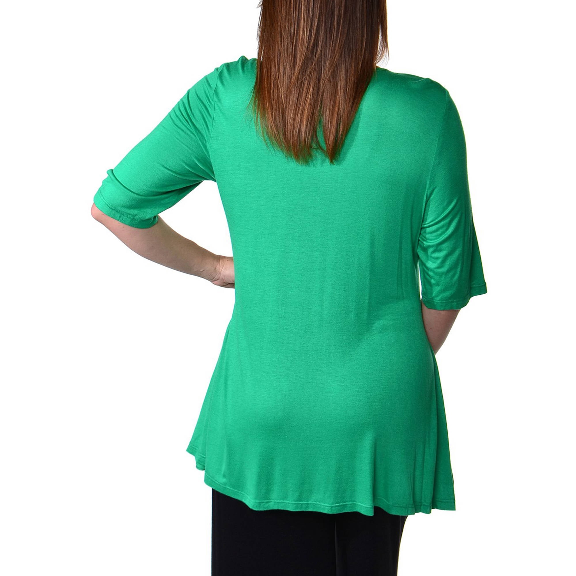 Women's Plus Size Elbow Sleeve Tunic
