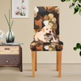 thumbnail image 4 of Yayeee 4 Pack Dining Chair Covers Stretch Parson Chairs Slipcovers Seat Protector, Gold Flower, 4 of 6