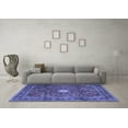 thumbnail image 3 of Ahgly Company Machine Washable Indoor Rectangle Persian Blue Traditional Area Rugs, 5' x 7', 3 of 4