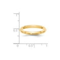 thumbnail image 4 of Solid 14k Yellow Gold 2.5mm Knife Edge Comfort Fit Plain Classic Wedding Band Ring Size 4, 4 of 5