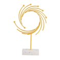 thumbnail image 2 of Estatua abstracta de metal, decoración de mesa, artesanía hecha a mano, color dorado, coleccionable para hoteles, estanterías y chimeneas Estilo A, 2 of 9
