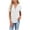 White, variant on Women's Half Placket Collared Loose Top Comfortable Fabric Versatile Design Daily Casual Wear Red S