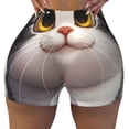 thumbnail image 2 of Lsque Cute Cartoon Kitten Pattern High Waisted Biker Shorts for Women-Tummy Control Fitness Athletic Workout Running Yoga Gym Shorts,Moisture-Wicking-Small, 2 of 9