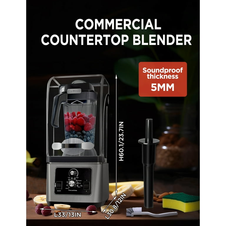 Electric Blender for Kitchen,2200W Professional-Grade Power Blender with  Soundproof Cover,Commercial Variable Speed Processor for Shakes and  Smoothies,Healthy Drinks & Meals Effortlessly,Self-Cleaning 