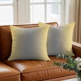 thumbnail image 3 of Ombre Throw Pillow Cover Lemon Yellow and Grey Gradient Cotton Linen Cushion Cover Throw Pillow Case with Invisible Zipper for Couch Sofa Bed Chair Car 16x16 Inch, 3 of 14