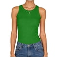 thumbnail image 4 of Hessimy Women's Camisole Tank Top-Breathable Cotton Stretch,Airy Soft(Green,L), 4 of 7