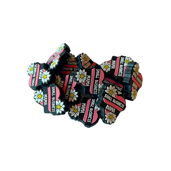 Small Business Mama Owner Silicone Focal Bead 12pk Bulk Girl Boss Women Power for Beadable Pen Makeup Brush Keychain Craft DIY