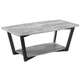 thumbnail image 2 of Convenience Concepts Graystone Coffee Table with Open Concept Bottom Shelf, Gray Faux Birch Wood, 2 of 8