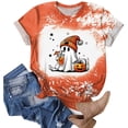 thumbnail image 2 of Akiihool Halloween Costumes for Women Ghost Halloween T-Shirt for Women Cute Ghost Cat Graphic Tee Spooky Season Shirt Vintage Short Sleeve Casual Fall Tops (Orange,XXL), 2 of 5