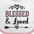 thumbnail image 4 of Inktastic Blessed and Loved Baby Girl Girls Baby Bib, 4 of 4