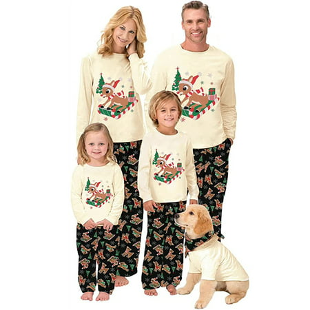 

Family Matching Pajamas Christmas Pjs Holiday Nightwear Sleepwear Sets Long Sleeve Pjs