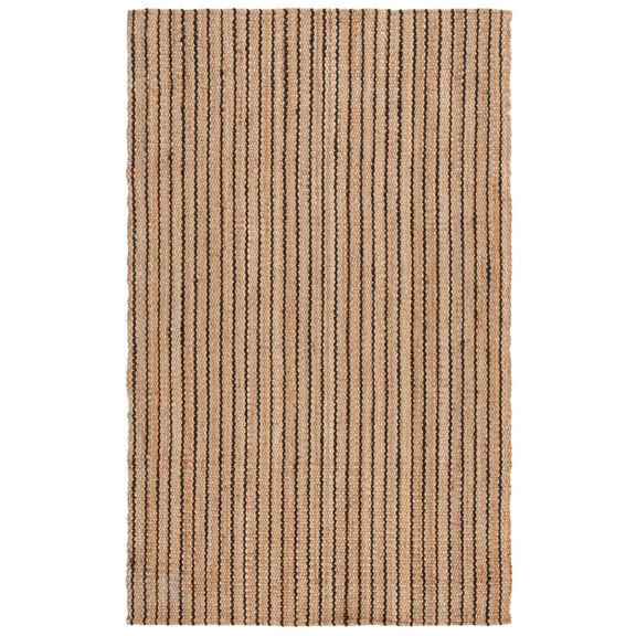 SAFAVIEH Palm Beach Leyla Striped Area Rug, Natural/Black, 8' x 10'